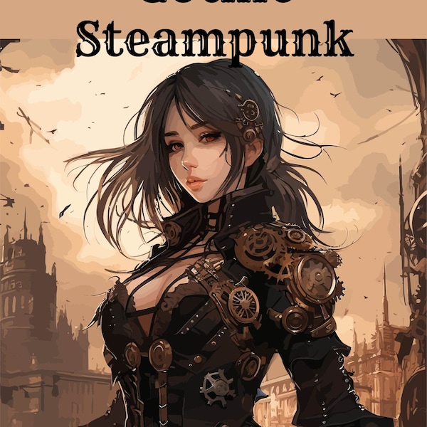 Gothic Steampunk Adult Coloring pages