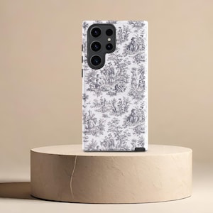 Essex Black Toile Luxury Phone Case for Samsung®