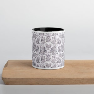 Essex Black Toile Mug with Color Inside