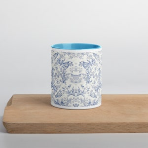Mug en toile bleu Manchester avec couleur à l&#39;intérieur