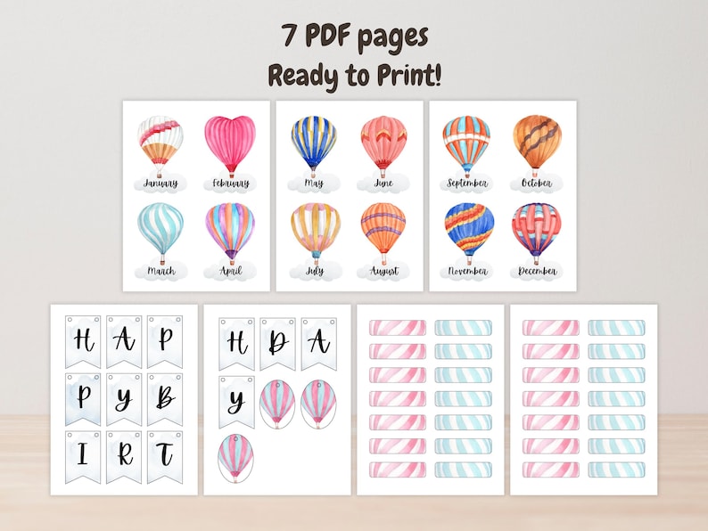 Hot Air Balloon Classroom Birthday Board Kit, Sky's the Limit Classroom ...