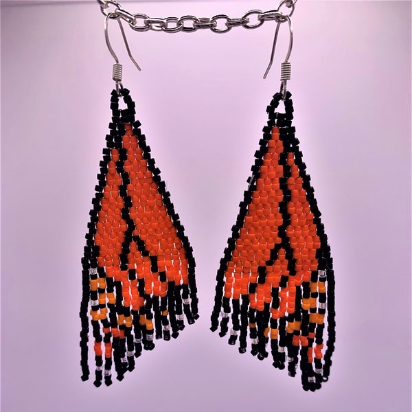 Beaded Monarch Earrings