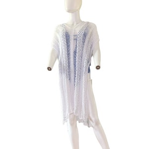Crochet Open Side Cover Up - White