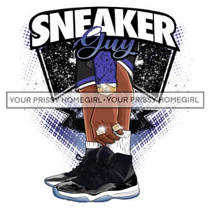 Blue and black sj sneaker guy png sublimation design download, sneaker life png, man png, sneaker guy png, sublimation download