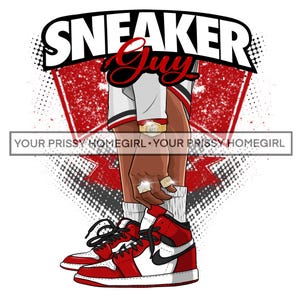 Red/white/black sneaker guy png sublimation design download, sneaker life png, man png, sneaker guy png, sublimation download