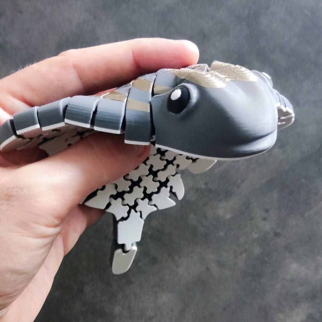 3D Model Fish STL File Flexi Articulated Fish Cartoon Cute Printable ...