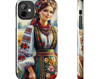 Floral Folk Art Phone Case, Vibrant Cultural Design
