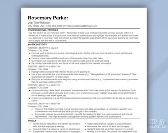 Minimalistiskt och professionellt CV, enkelt och rent | CV-mall Google Docs, CV-mall Word, Apple Pages-mall, ChatGPT-prompt