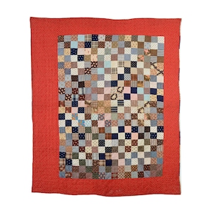 Antique Reversible Quilt from the 1800's- One Patch and Wild Geese (birds in the air)