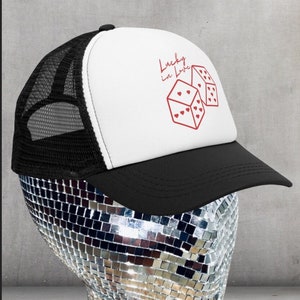 Lucky in Love Trucker Hat, Bachelorette Matching Hats, Bachelorette Party Favor, Bride Gift, Lucky in Love Bachelorette, Trendy Trucker Hat
