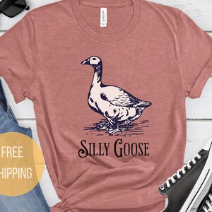 Silly Goose Shirt, Funny Animal Tee for Bird People Who Love Ducks and Geese