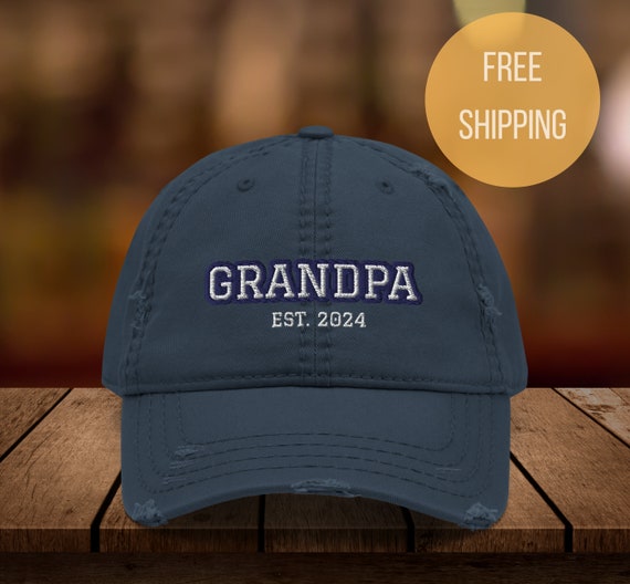 Custom Embroidered Hat for Grandparent, New Grandpa Gift