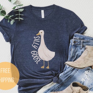 Silly Goose Shirt, Funny Animal Tee for Bird People Who Love Ducks and Geese