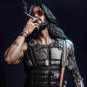 1/6th Scale Johnny Silverhand Collector’s Figure | Cyberpunk 2077| DIY Resin statue kit UNPAINTED