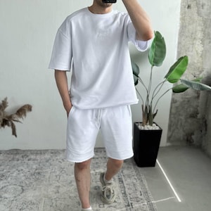 Men’s Summer Tracksuit Set | Oversized T-shirt & Shorts | Casual Streetwear | Minimalist Men’s Set | FOMO Studio Design