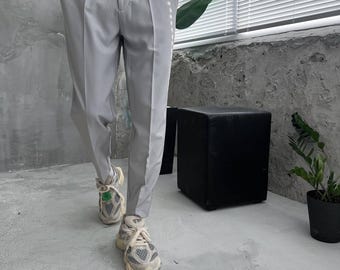 Men's Modern Tapered Pants: Slim Fit Korean Style Trousers