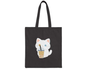 Lente Kawaii witte kat draagtas