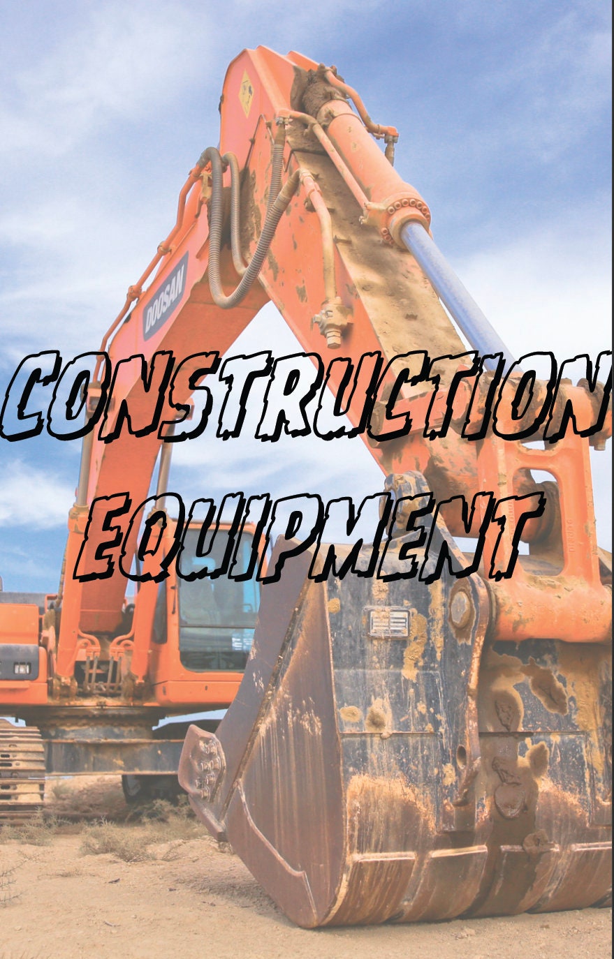 Constuction Machine Coloring Pages Construction Equipment Coloring Pages - Etsy