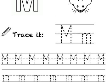 Alphabet Tracing and Identification - Letter M