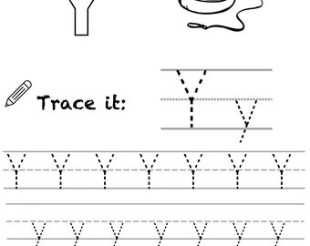 Alphabet Tracing & Identification - Letter Y