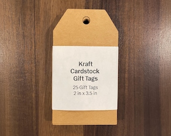 Tomma kraftpresentetiketter 5,5 x 9,5 cm