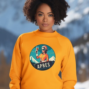 Retro Ski Sweatshirt, Vintage Ski Sweater, Apres Ski sweater, Apres Ski sweatshirt, Ski Sweater, Ski Sweatshirt, Ski Pullover, Ski Gift