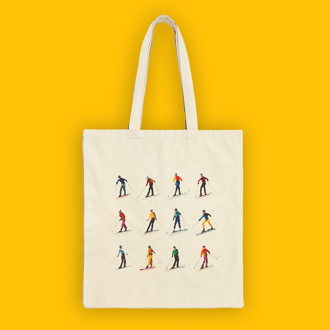 Custom Ski Bag, Ski Tote Bag, Ski Canvas Tote, Apres Ski Bag, Apres Ski Tote, Gift for Skier