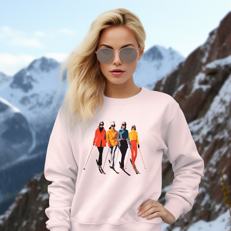 Apres Ski Sweater, Apres Ski Sweatshirt, Ski Sweatshirt, Ski Pullover