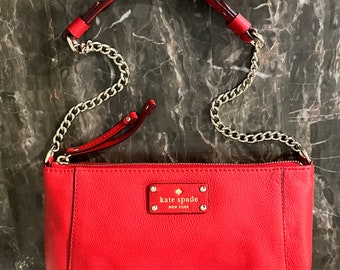 NWT Kate Spade New York Berkshire Poppy Red Pebbled Leather Shoulder Bag