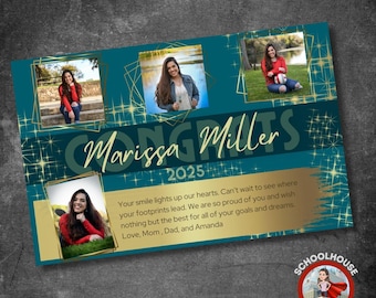 Plantilla editable de dedicatoria para anuario de último año: Anuncio de Canva de media página (descarga digital)