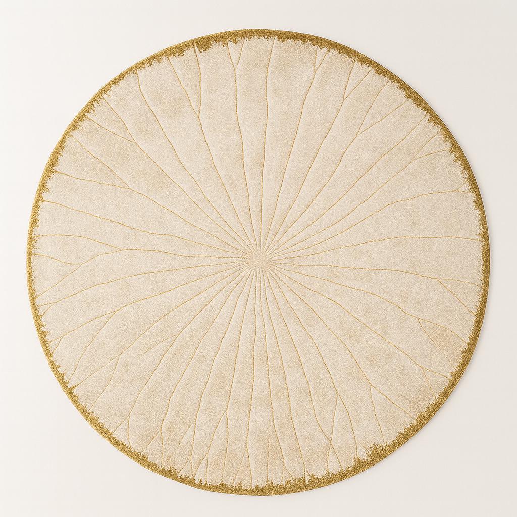 Bloomcircle Beige Hand-tufted Wool Rug | Modern Round Area Carpet ...