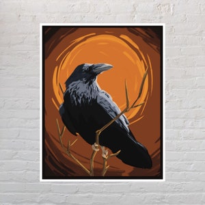 Conspiracy of Ravens print, wall art, printed on 100 lb premium paper.