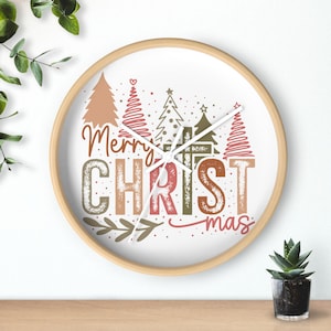 クリスマスをテーマにした壁掛け時計