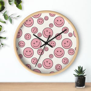 Whimsical Happy Face Wall Clock