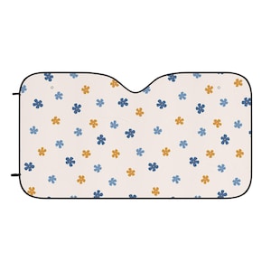 Floral Print Car Sun Shades - Stylish UV Protection for Summer Road Trips