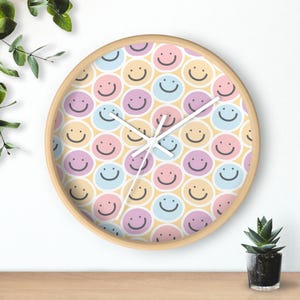 Smiley Face Wall Clock - Cheerful Home Decor, Playful Gift for Kids, Nursery Wall Art, Positive Vibes Clock, Whimsical Timepiece