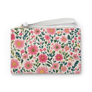 Floral Clutch Bag - Vibrant Flower Print Pouch for Everyday Use