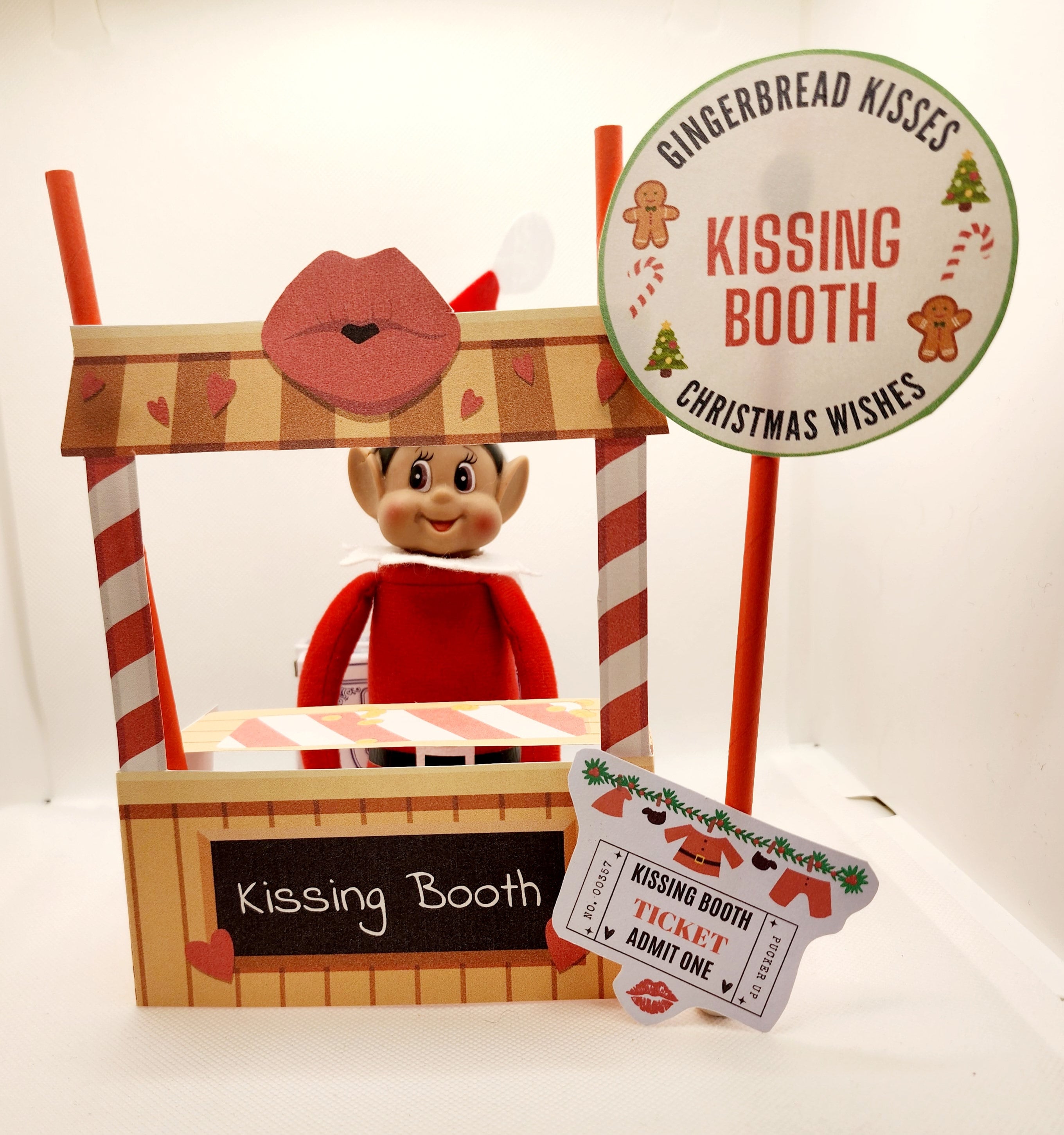 Elf Kissing Booth, Elf Christmas Kit Activity Prop, Elf Activities, Elf