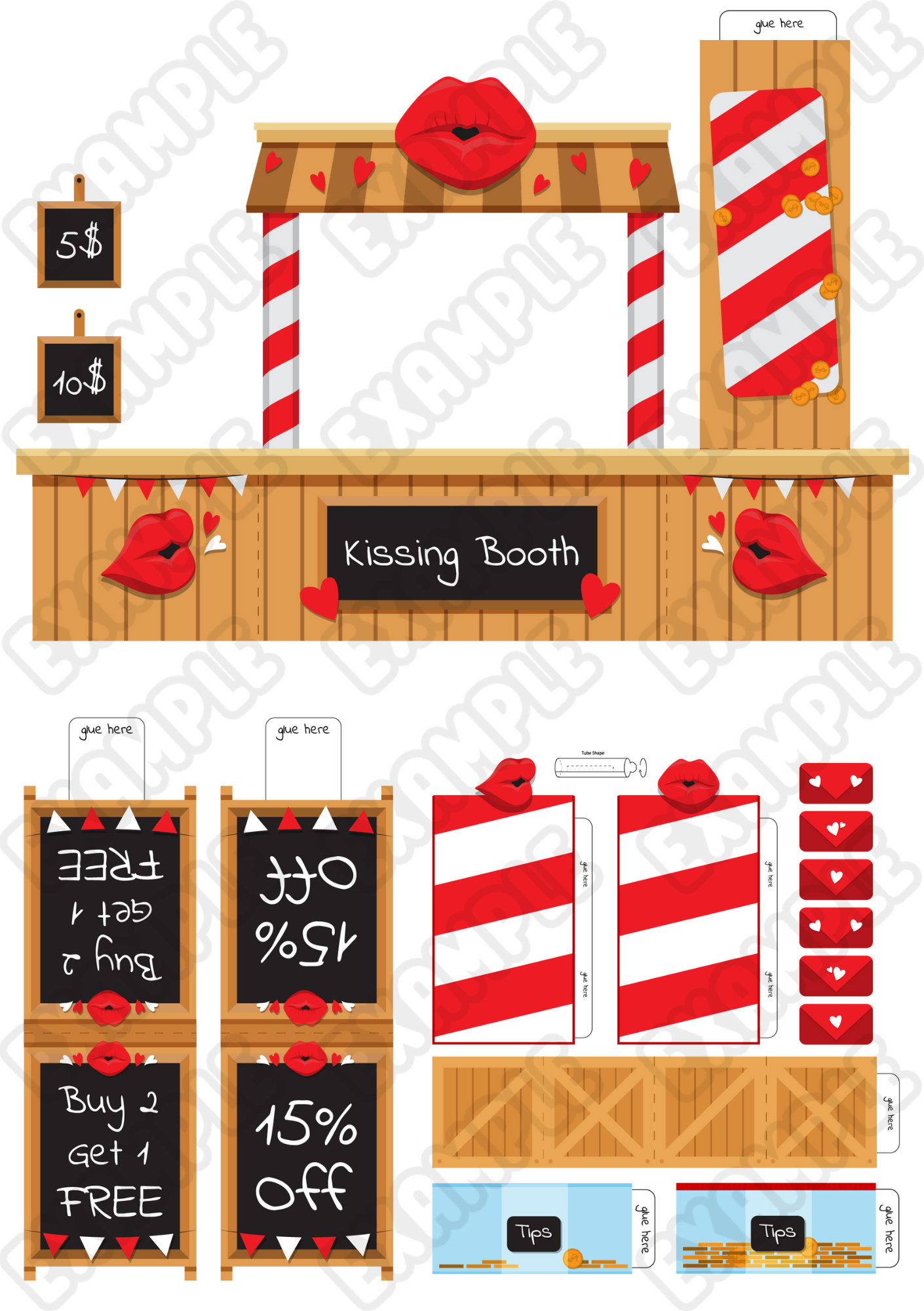 Elf Kissing Booth, Elf Christmas Kit Activity Prop, Elf Activities, Elf