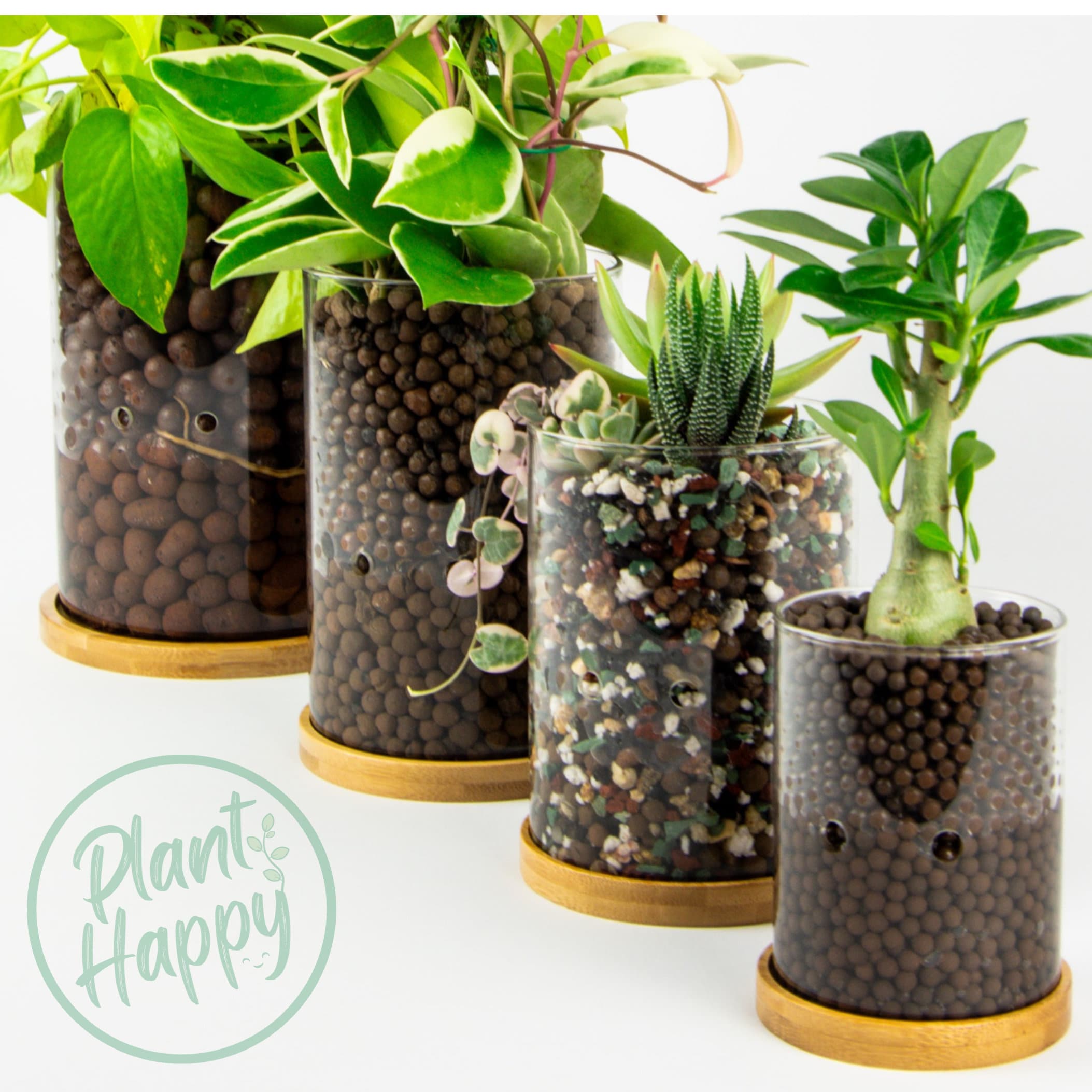 Glass Planter | Hydro Friendly Leca Planter | Self-watering Planter for Leca,  Glass With Side Drainage | Semi-hydroponics, for Leca, Pon, + - Etsy