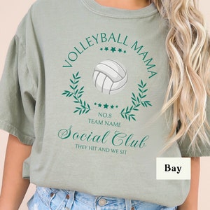 Camiseta personalizada para mamá de voleibol, camiseta del club social de mamá de voleibol, camiseta del equipo de voleibol, camiseta del equipo deportivo, regalo para mamá de voleibol