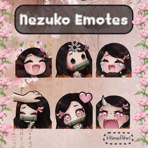 Nezuko Emotes from Demon Slayer for Twitch/Discord/Youtube