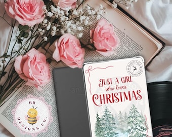 Inserto para Kindle Love Christmas / Inserto para lector electrónico de libros / Inserto de romance romántico y fantástico / Inserto para estuche de lector electrónico / Regalo para amantes de los libros
