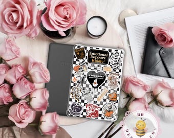 Inserto de Kindle espeluznante / Inserto de Kindle de Halloween / Inserto de lector electrónico literario / Inserto de estuche de lector electrónico / Regalo literario para amantes de los libros