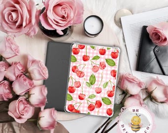 Körsbär Kindle-insats | Bokliknande e-läsarinsats | Coquette Romance-läsarinsats | E-läsarfodralinsats | Bokliknande present till bokälskare