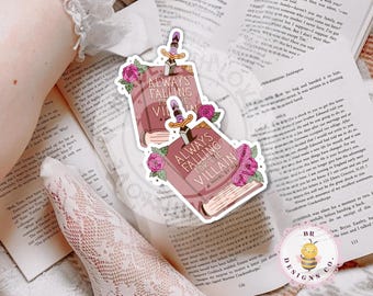 Pegatina "Enamorándome del Villano" / Pegatina para Kindle / Pegatina para Ratón de Biblioteca / Lector de Fantasía / Pegatina para Lector de Libros / Bonita Calcomanía para Portátil