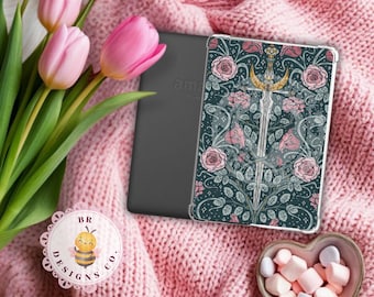 Romantasy Kindle Insert | Bookish Ereader Insert | Sword Fantasy Romance Reader Insert | Ereader Case Insert | Bookish Gift For Book Lover