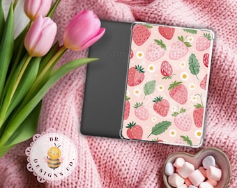 Inserto para Kindle "Fresas" / Inserto para lector electrónico "Libros" / Inserto para Kindle "Coquette Romance" / Inserto para funda de lector electrónico / Regalo para amantes de los libros