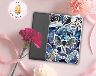 Blue Aesthetic Kindle Insert | Bookish Ereader Insert | Fantasy Romantasy Dragons Insert | Ereader Case Insert | Bookish Gift For Book Lover