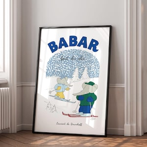 Babar der Elefant Wanddekor, bedruckbare Kunst, Baby Geschenk, Baby Geschenk, Baby Geschenk, Baby Geschenk, Baby Geschenk